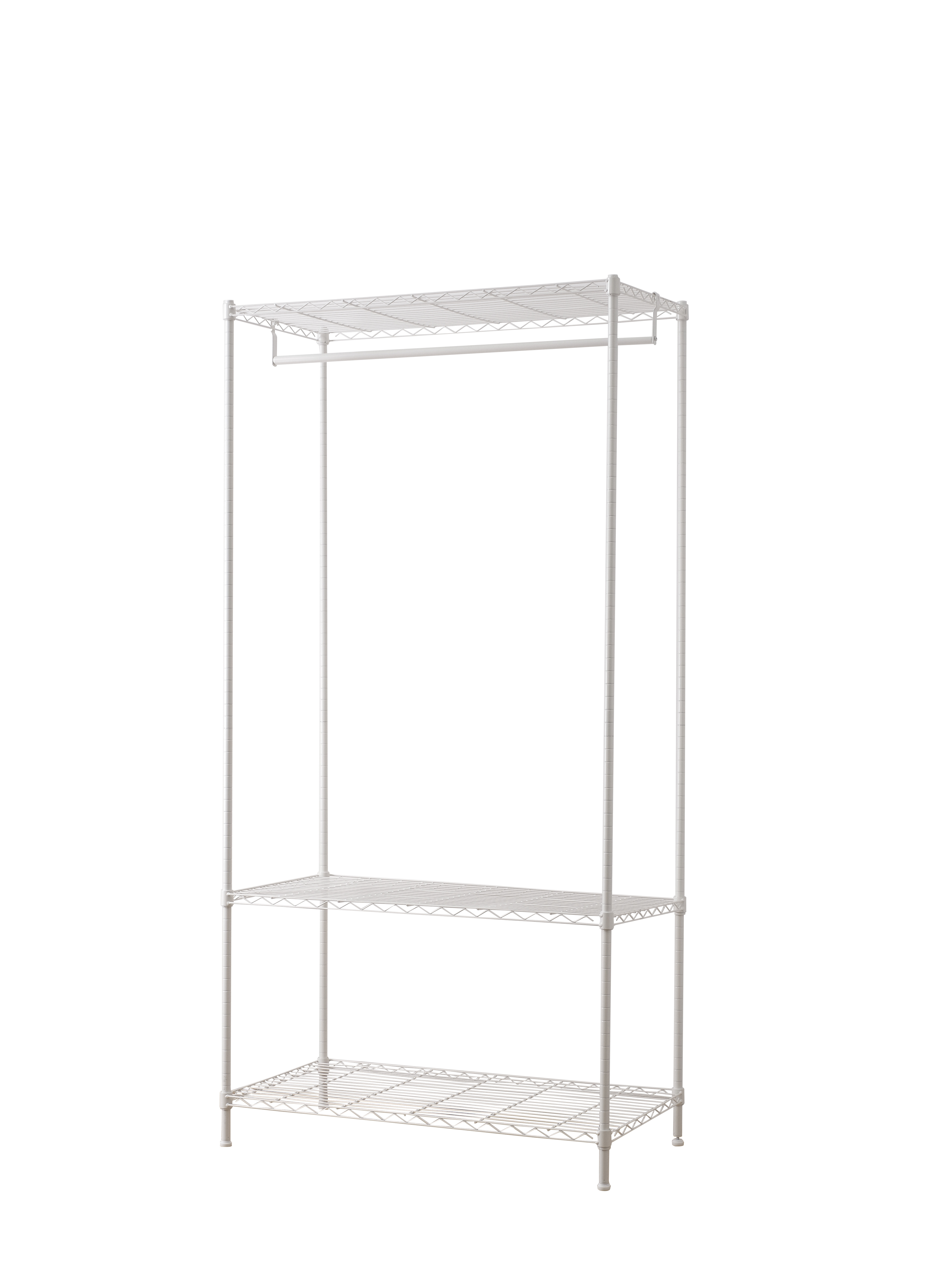 3 tier metal wire shelf living room multifunctional freestanding clothing rack