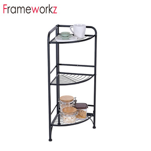 3 Layers Metal Portable Folding Shelves Storage Rack Folding Collapsible Shelf Foldable Plant Shelf