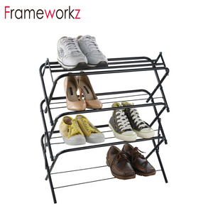 High Quality Manufacturer 3 Layers Metal Collapsible Shoe Rack Organizer Shoe Racks For Home