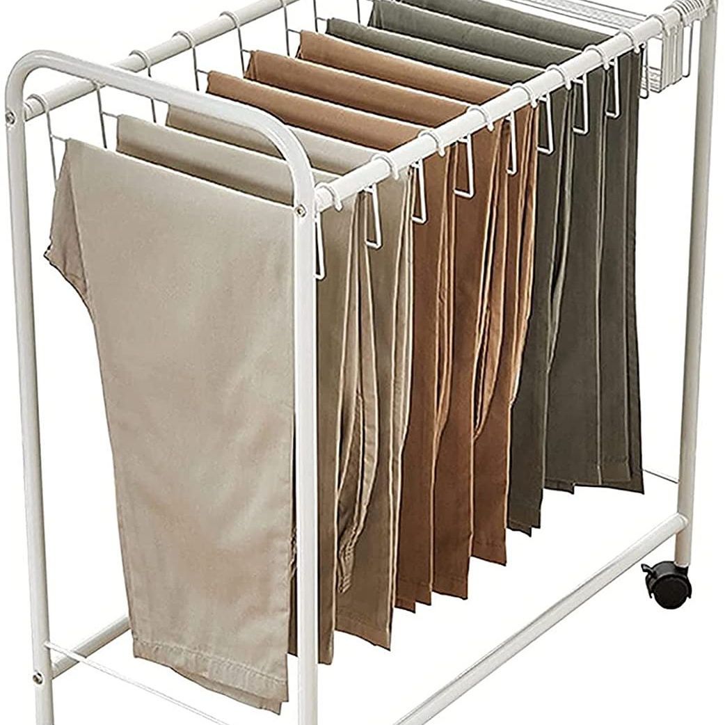 Cloth rack 20 hanger space saver Pant/Jeans/Trouser Rolling Trolley Closet Organizer