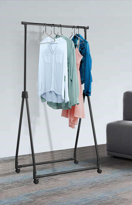 Home Storage & Organization Foldable Tripod Clothes Rack Metal Wardrobe Closet Organizer Clothes Drying Unit Cloth Rack Stand