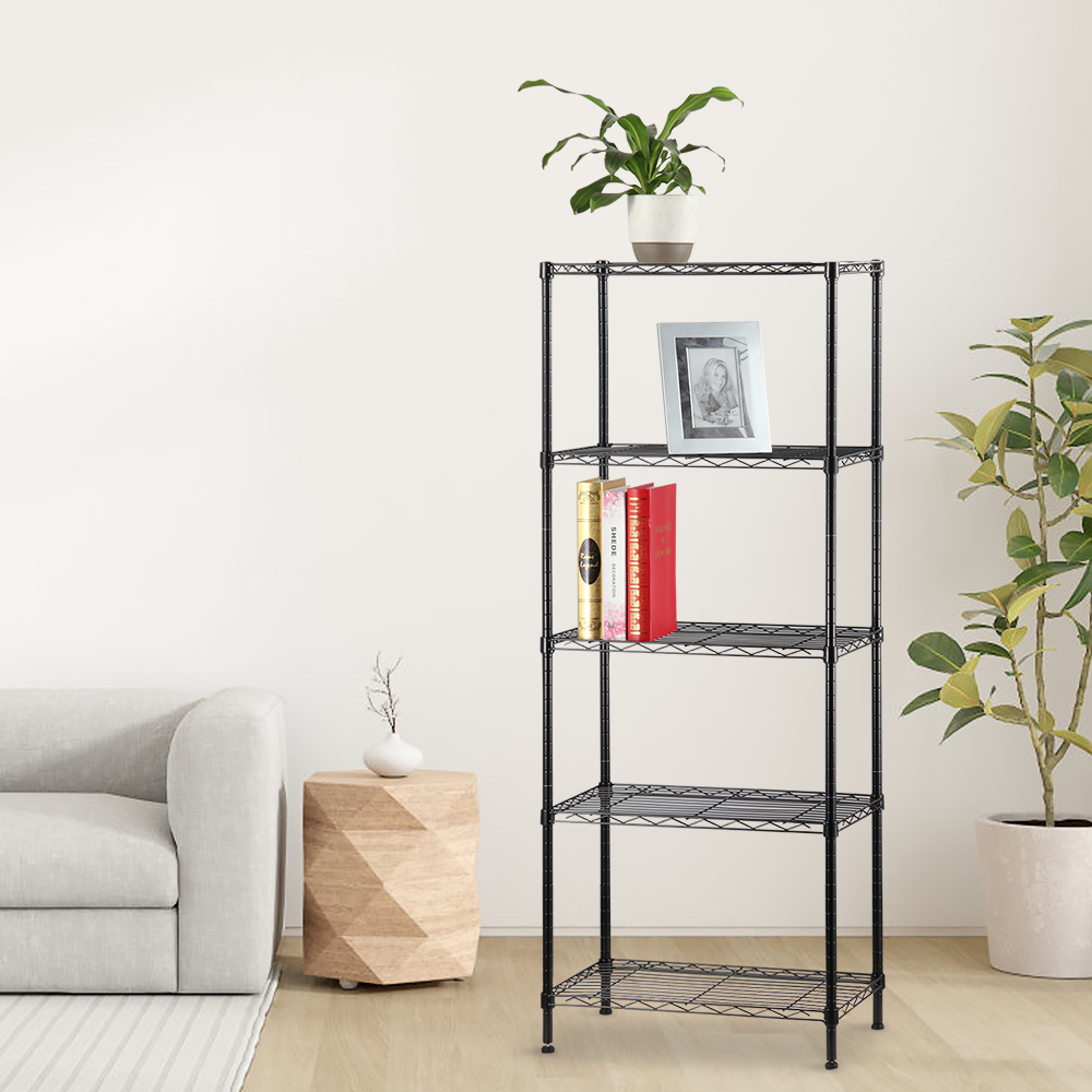 NSF approval metal shelving hot selling kitchen household metal storage rack 5 tiers wire shelving products