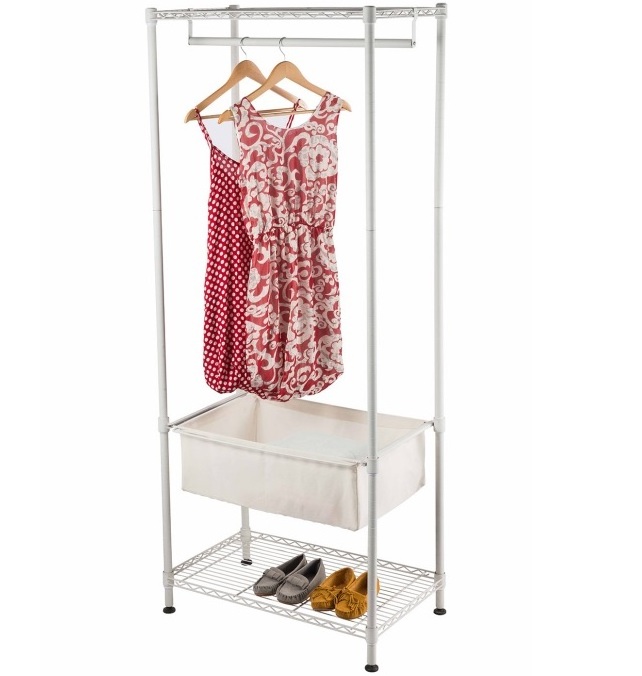 Heavy Duty Clothes Racks with Wheels Clothing Display Rack and Shelf