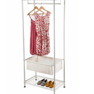 Heavy Duty Clothes Racks with Wheels Clothing Display Rack and Shelf