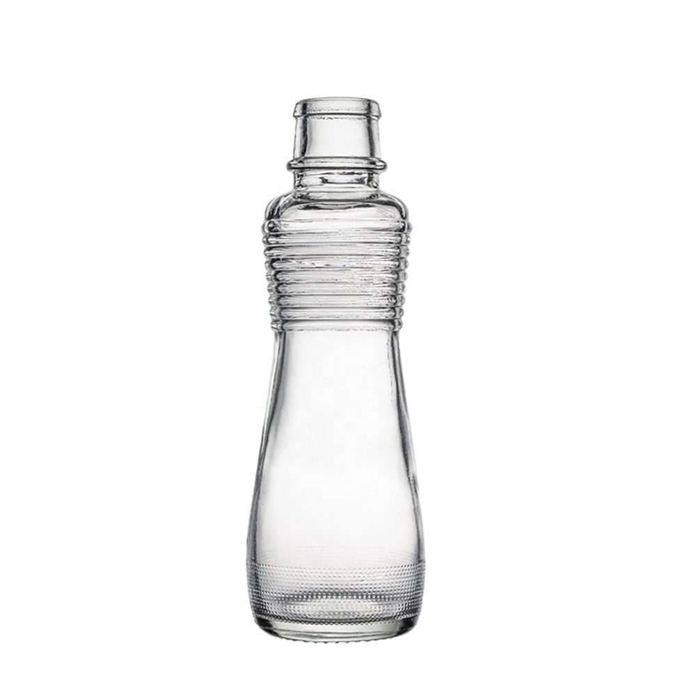 Berlin Packaging Transparent Round Sesame Seed Oil Bottle Different Sizes Unique Glass Hot Sauce Cooking Olive Oil Bottle