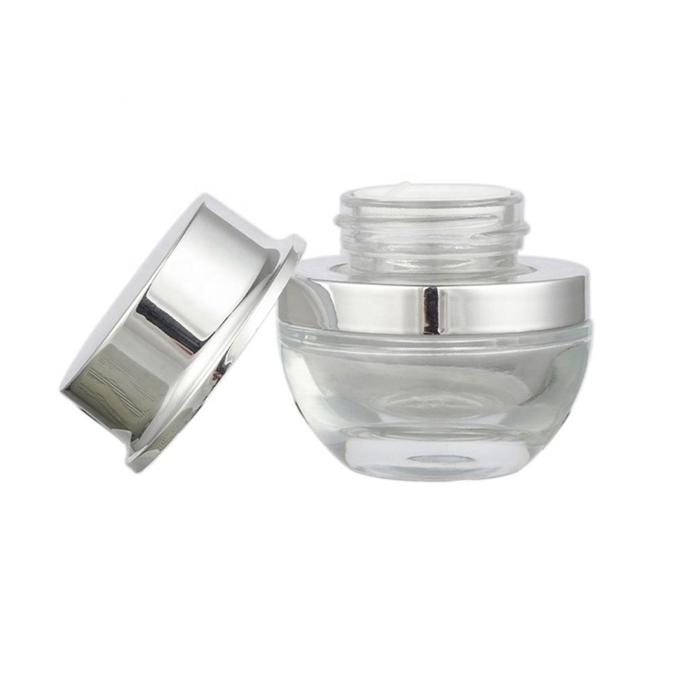 Berlin Packaging Small 70ml Round Lotion Canning Jar Thick Clear Frosted Glass Skin Cream Cosmetic Jars