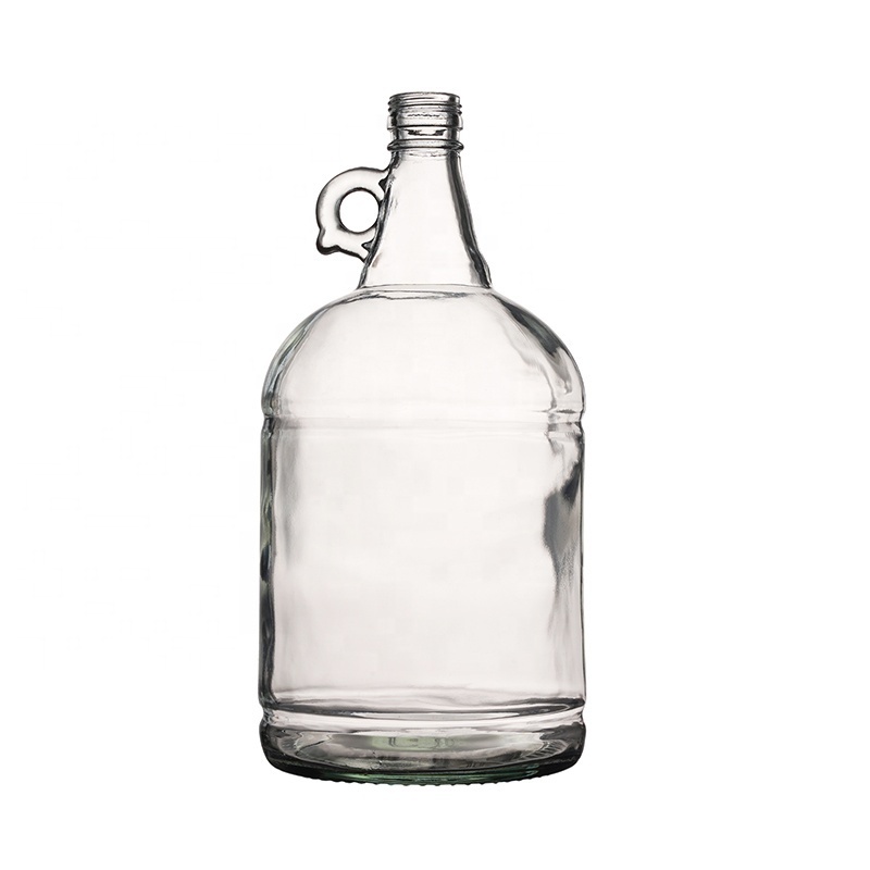 Berlin Packaging Customized Clear Brewed Beer Growlers Gallon Jug Empty Large Making Wine Glass Water Bottle With Handle