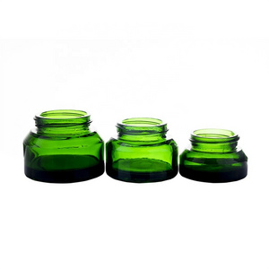 Berlin Packaging Small Clear Amber Green Round Cosmetic Canning Jar Custom Made 20ml Cream Jar Glass