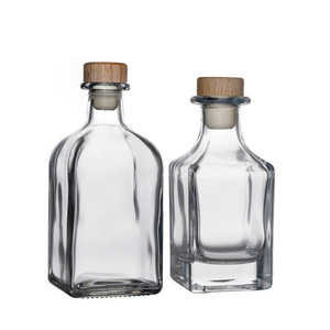 Berlin Packaging Small Empty 150ml 250ml Home Fragrance Spirit Sample Bottle Square Wine Vodka Cold Brew Coffee Glass Bottles