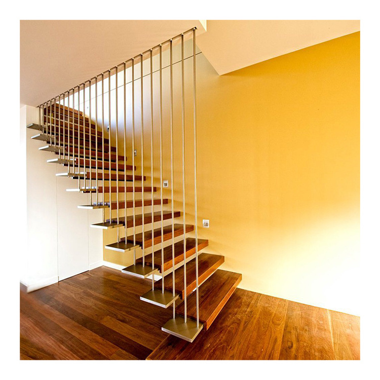 Stairs Low Price LED Prefabricated Glass Step Floating Stairs For Indoor House Use