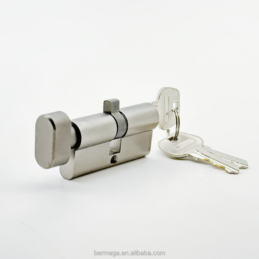 High quality brass 70mm long Single hand screw lock Includes 3 keys door Lock Cylinder