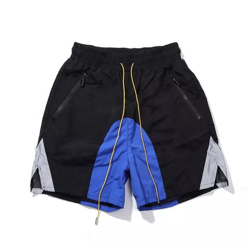 Custom Nylon Shorts Reflective Drawstring Street wear Men's Fashion Shorts