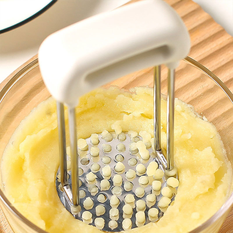 Bermin Custom Kitchen Stainless Steel Hand Plate Baby Food Potato Masher