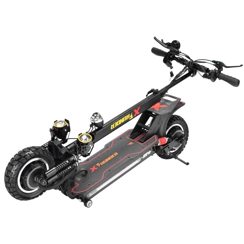 Electric Bike Scooter Aluminum Alloy Double Drive Dual Motor 1200W Folding Two Wheel Outdoor Scooter