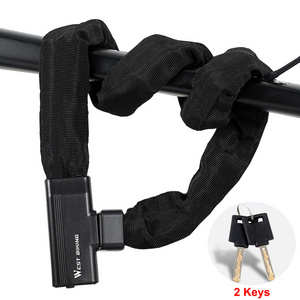 WEST BIKING Steel Security Bike Lock Outdoor Steel Anti-Theft Motorcycle Cycles MTB Bicycle Chain Lock