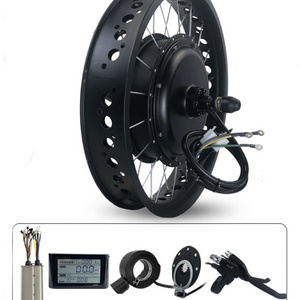 170mm/190mm 72V3000W 26" 20" Fat Tire 4.0 Wheel Hub Motor Rear Dropout Snow EBike Conversion Kit