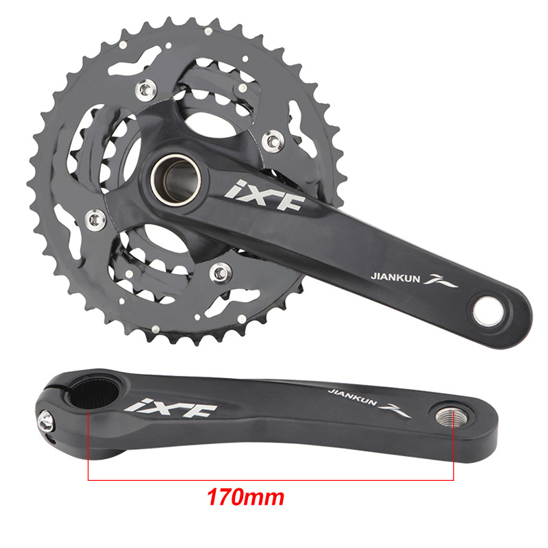 JIANKUN Mountain Bike CrankSet 170mm 9/10 Speed 24-32-42T Hollow integrated Chainwheel MTB Crank Sprocket Bicycle Parts