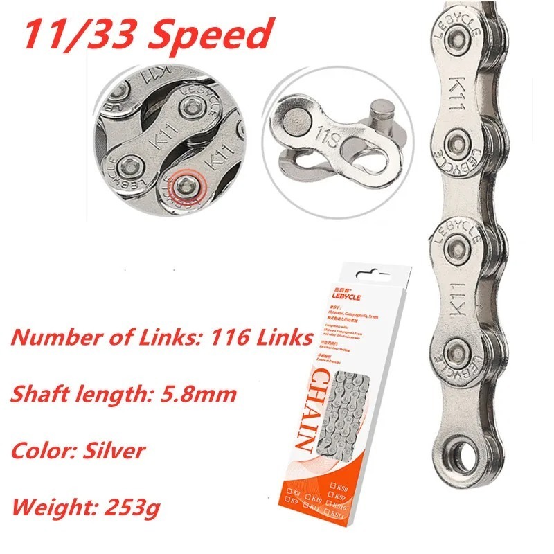 Bicycle Chain Mountain/Road Bike Chain 7/8/9/10/11/21/24/27/30 Speed MTB LBK Chains With MissingLink Bicycle for Shimano SRAM