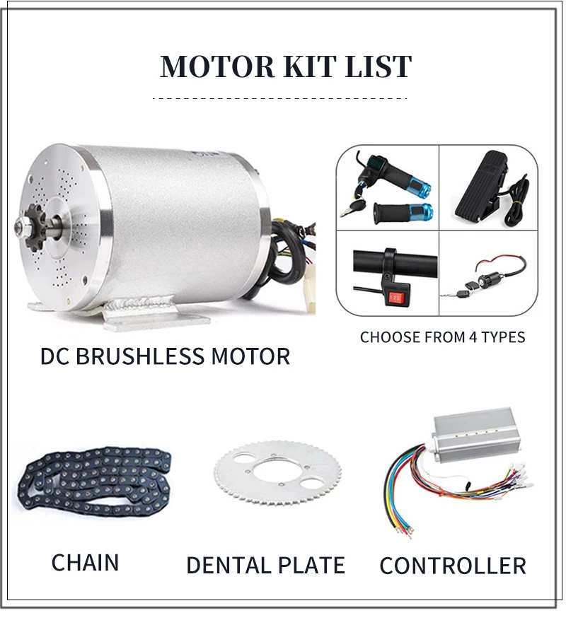 Electric Scooter Motor Kit Electric Go kart kit 3000W 2000W 36V 48V Electric Motor for Skateboard Ebike Motor Controller ATV