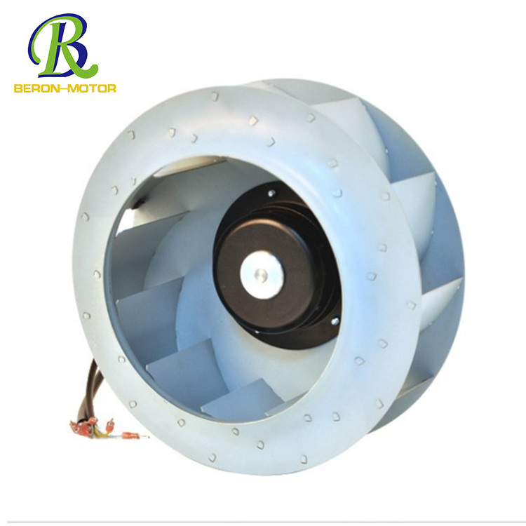 175mm capacitor external rotor motor IP44 backward curved industrial AC centrifugal fan blower and impeller for HVAC system