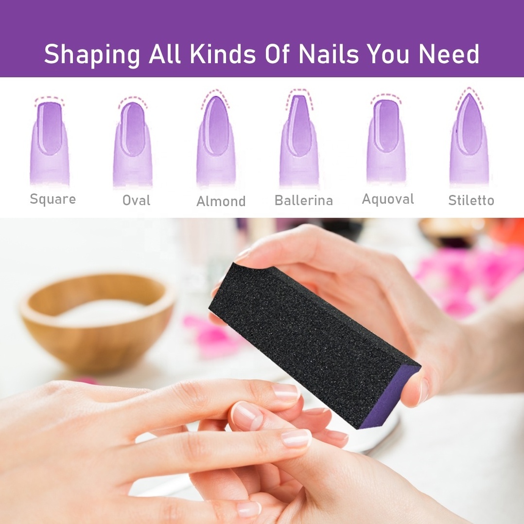 Professional High Quality White Buffer Block 3 Way Nail Buffer Manicure Pedicure White Nail Buffer