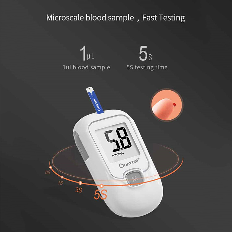 Non-invasive large screen kit cgm monitoring meter diabetic blood glucose sugar monitor meter