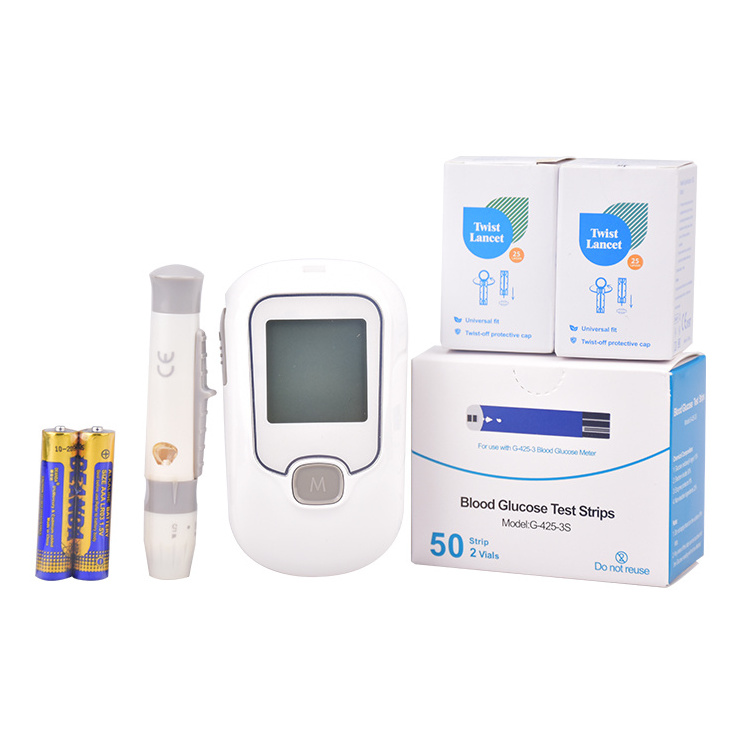 Non-invasive large screen kit cgm monitoring meter diabetic blood glucose sugar monitor meter