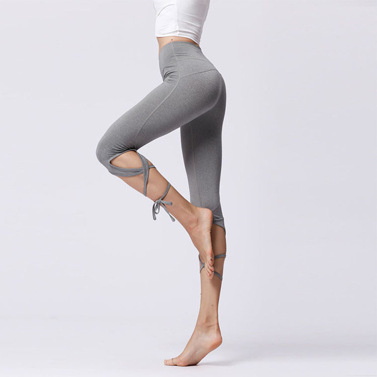 High Waist Camel Toe Gym Leggings Cross Ballet Dance Sports Workout Leggings Fitness Bandage Yoga Pants Women