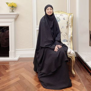 Modest islamic Muslim Women Prayer Dress Khimar Long Hijab Jilbab abaya women muslim dress Eid Niqab