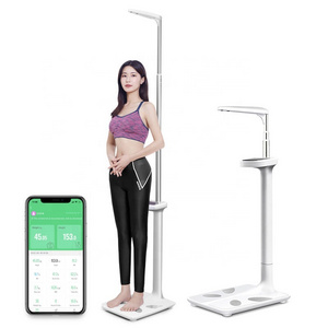 BT Factory Wholesale Ultrasonic Human Body Composition Analyzer Electronic Digital Bluetooth Body Fat Adult Height Weight Scale