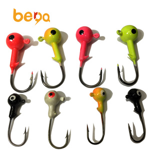 8005 Colour fishing gear jig hooks round swing jig head for bass Metal fishing Jigs Lead Head Hooks 5 7 10g For Soft Lures Baits