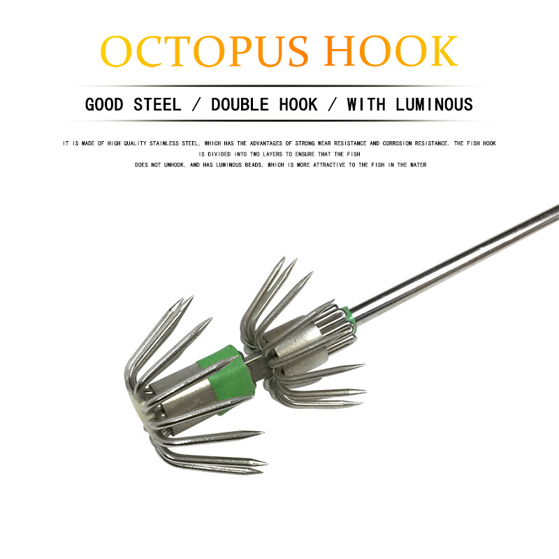 China made stainless steel fishing double floor squid hook