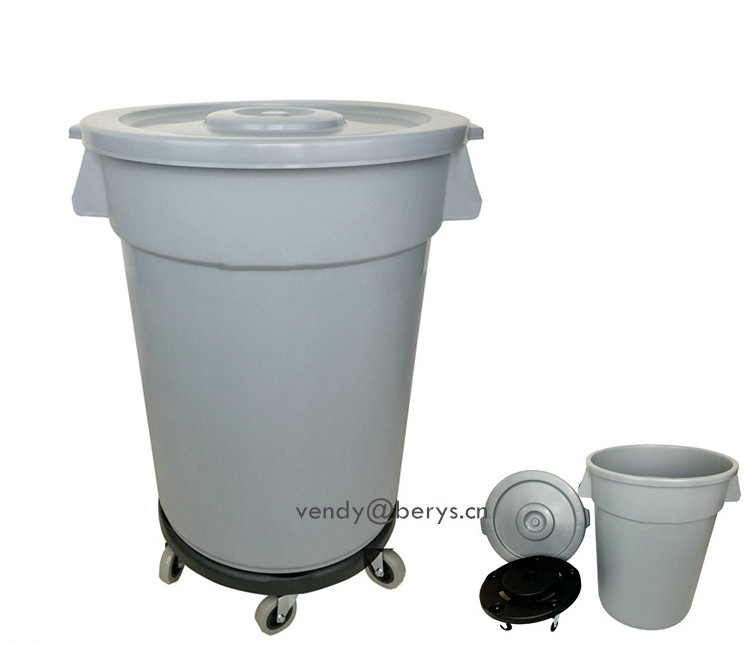 168 liter/44 gallon food waste bin plastic recycling waste bin trolley waste bin kitchen