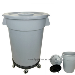 168 liter/44 gallon food waste bin plastic recycling waste bin trolley waste bin kitchen