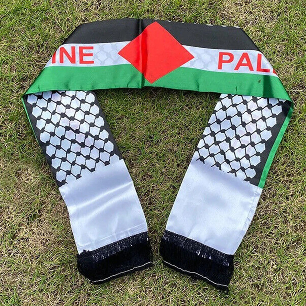 Scarf Events Decoration Satin Polyester Palestine Keffiyeh Wholesale Palestine Scarf Printing Polyester Palestine Scarf