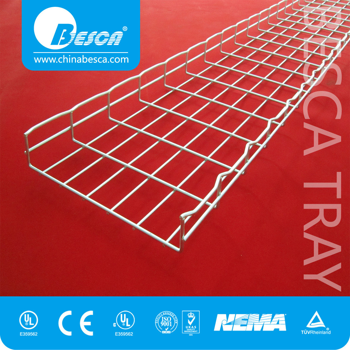 Polished Stainless Steel 304 Wire Mesh Basket Malla Cable Tray