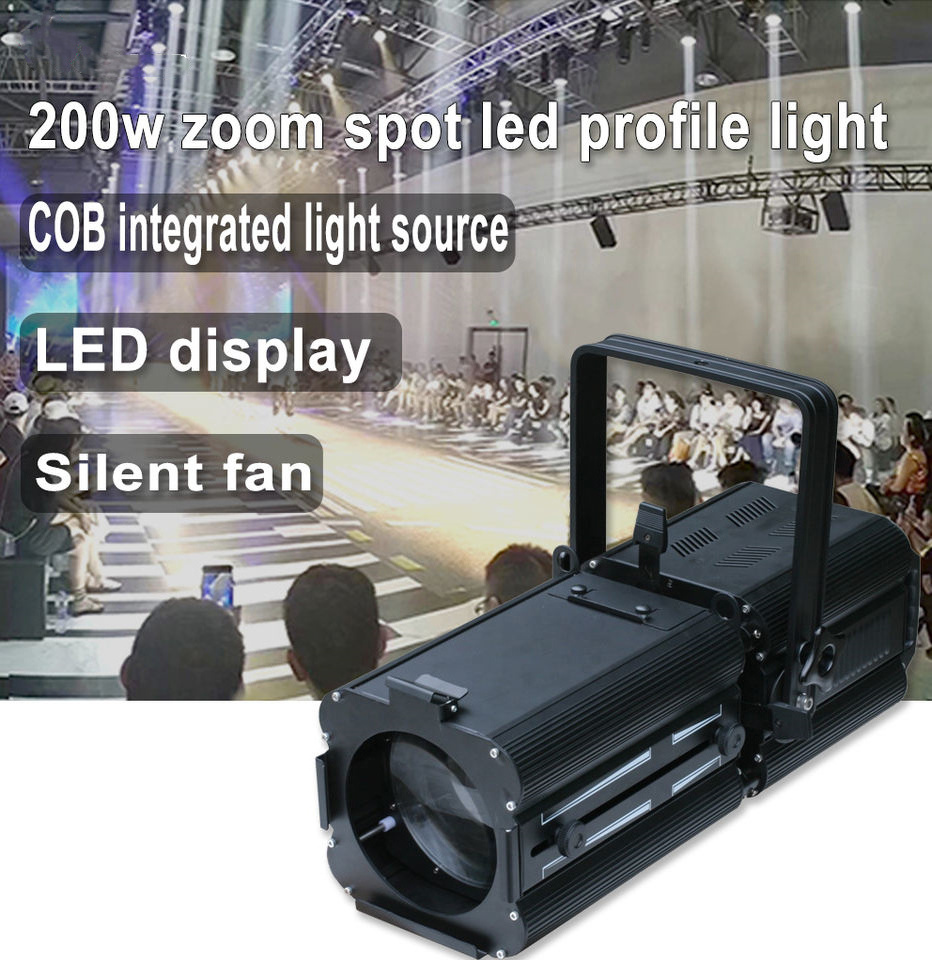 200w led ellipsoidal leko gobo projector zoom spot led profile light