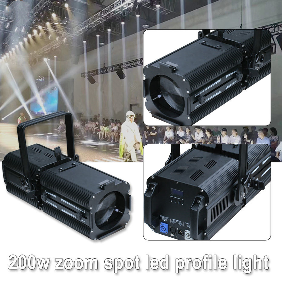 200w led ellipsoidal leko gobo projector zoom spot led profile light