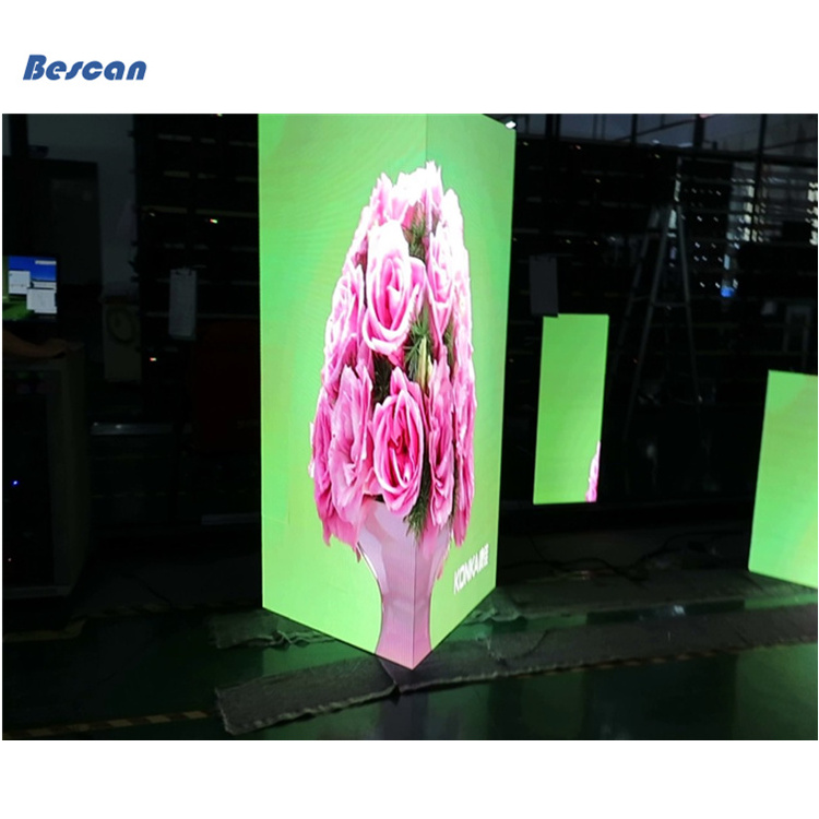 Flexible curved LED video wall P1.9 P2.6 P2.97 P3.91 P4.81 Stage Rental Background Curve-able LED Panel Display Screen