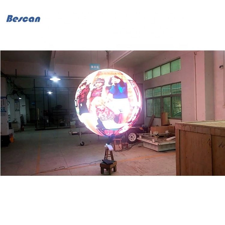 P2 P2.5 P3 P4 P5 P6 customized size indoor Round shape LED Display/ LED Display Ball /LED Sphere Display hanging