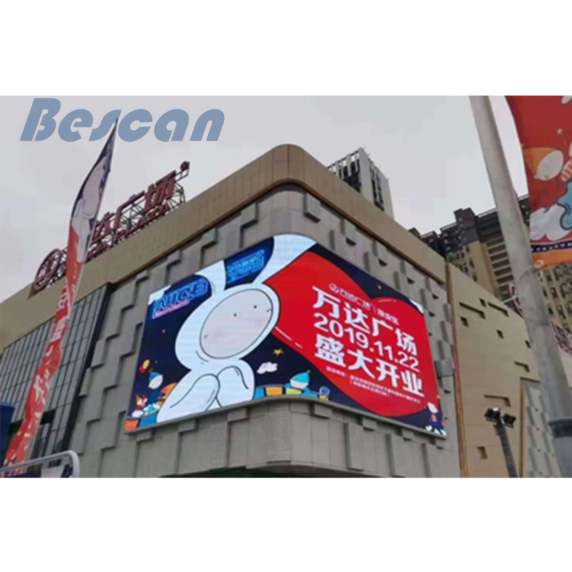 Bescan P6.25  Indoor outdoor Led Screen Display Rgb Panels Curved Video Wall Manufacturer Round Led Screen