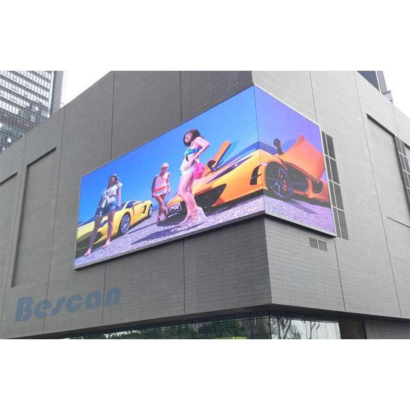 BESCAN Outdoor Fixed HD Video Wall Led Display P10 Large Screen Signage 3D Led Screen Outdoor Signage Advertising P8