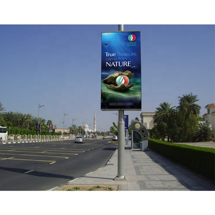 P4 P5 P6 outdoor street lighting pole vertical digital signage signs LED advertising screen