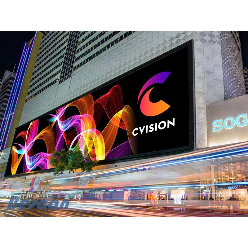 BESCAN Outdoor Fixed HD Video Wall Led Display P10 Large Screen Signage 3D Led Screen Outdoor Signage Advertising P8