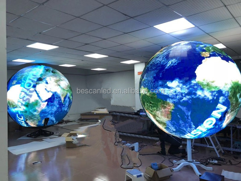 Full Color 360 Degree ball led display Led Video Sphere/Sphere Display screen full color sphere ball led display