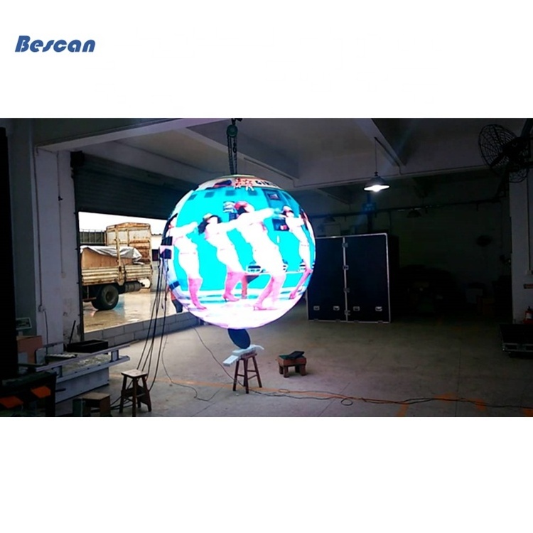 P2 P2.5 P3 P4 P5 P6 customized size indoor Round shape LED Display/ LED Display Ball /LED Sphere Display hanging