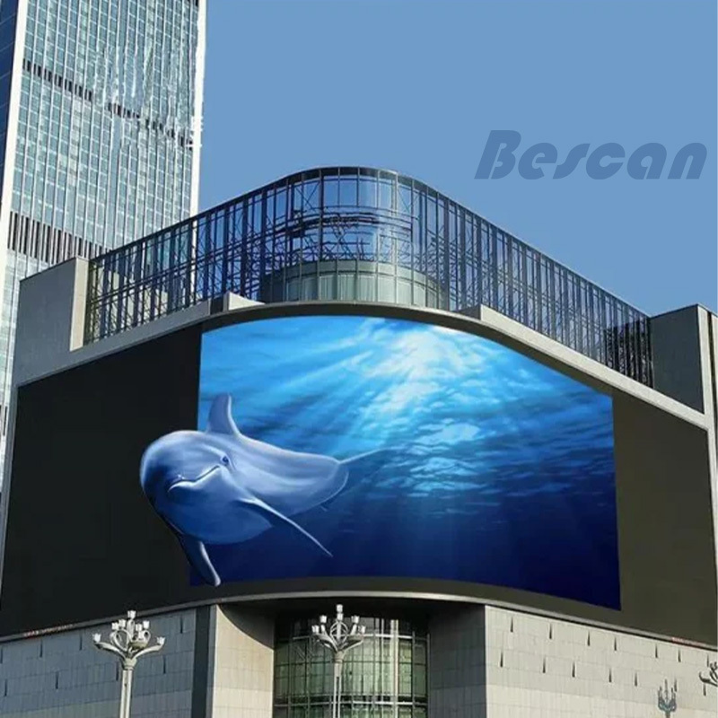 BESCAN Outdoor Fixed HD Video Wall Led Display P10 Large Screen Signage 3D Led Screen Outdoor Signage Advertising P8