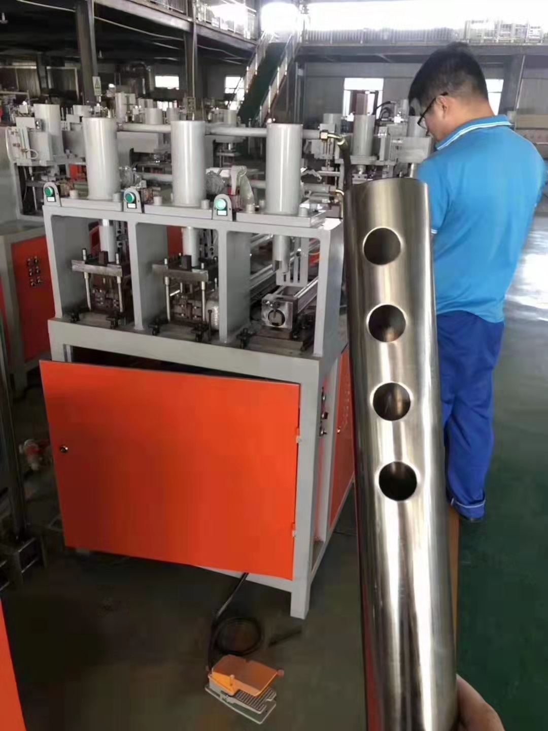 manual tube hole punch machine angel pipe cutting machine 90 degree angle making machine