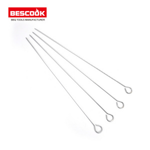 Hot Sale Food Grade Metal Skewers Chrome Plated BBQ Meat Skewers