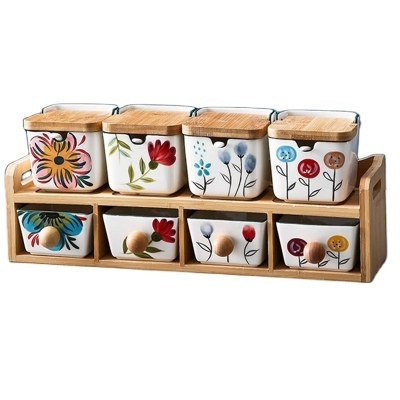 modern kitchen spice set home kitchen Ceramic Storage Drawers